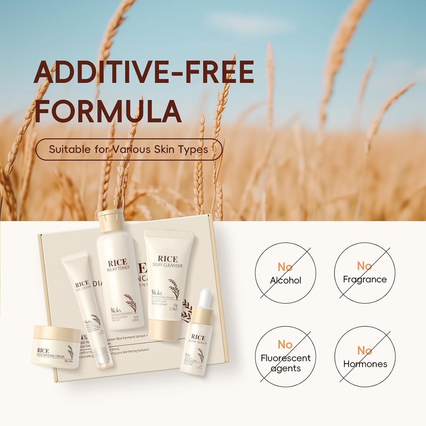 Skin Care Set, Korean Skin Care - Korean Beauty for Women - 5Pcs