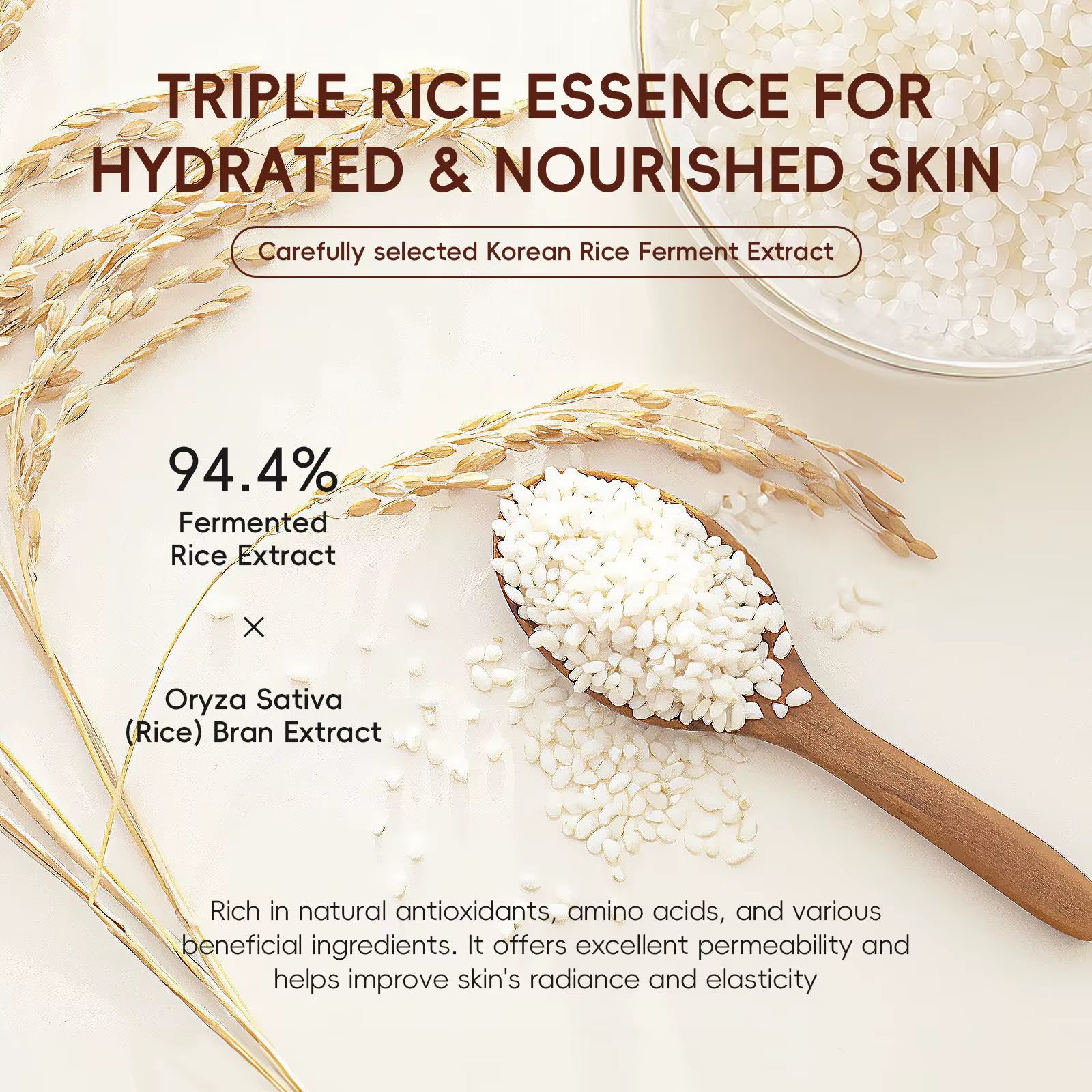 Rice Essence Niacinamide Nourishing Eye Cream with Firmness Hydration & Radiance for All Skin Types